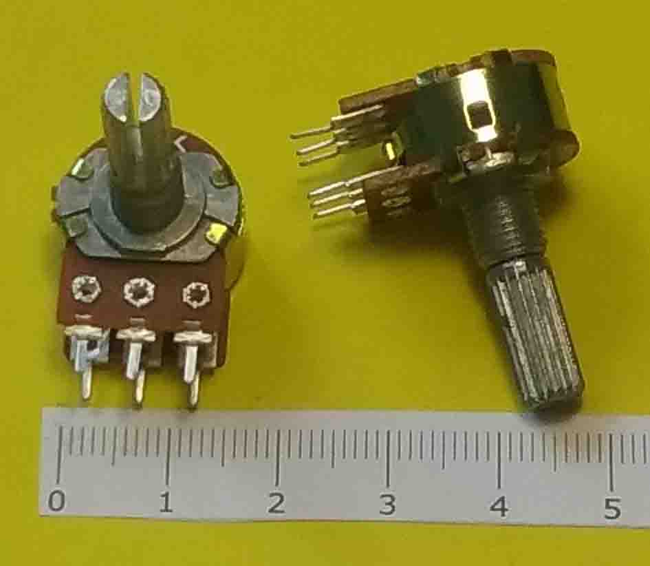 Резистор 3+3 стерео WH148-2 D16 L=20mm B501          