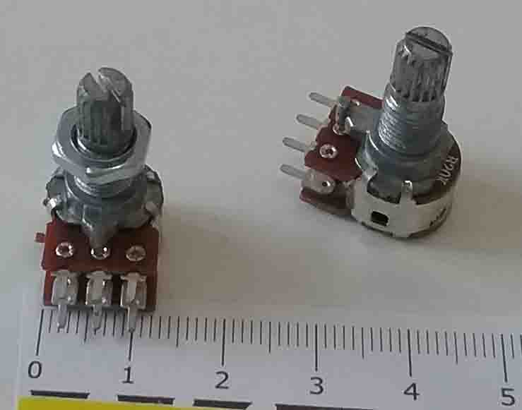 Резистор 3+3 стерео WH120-2 D12 L=15mm В10К